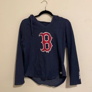 navy blue boston red socks hoodie